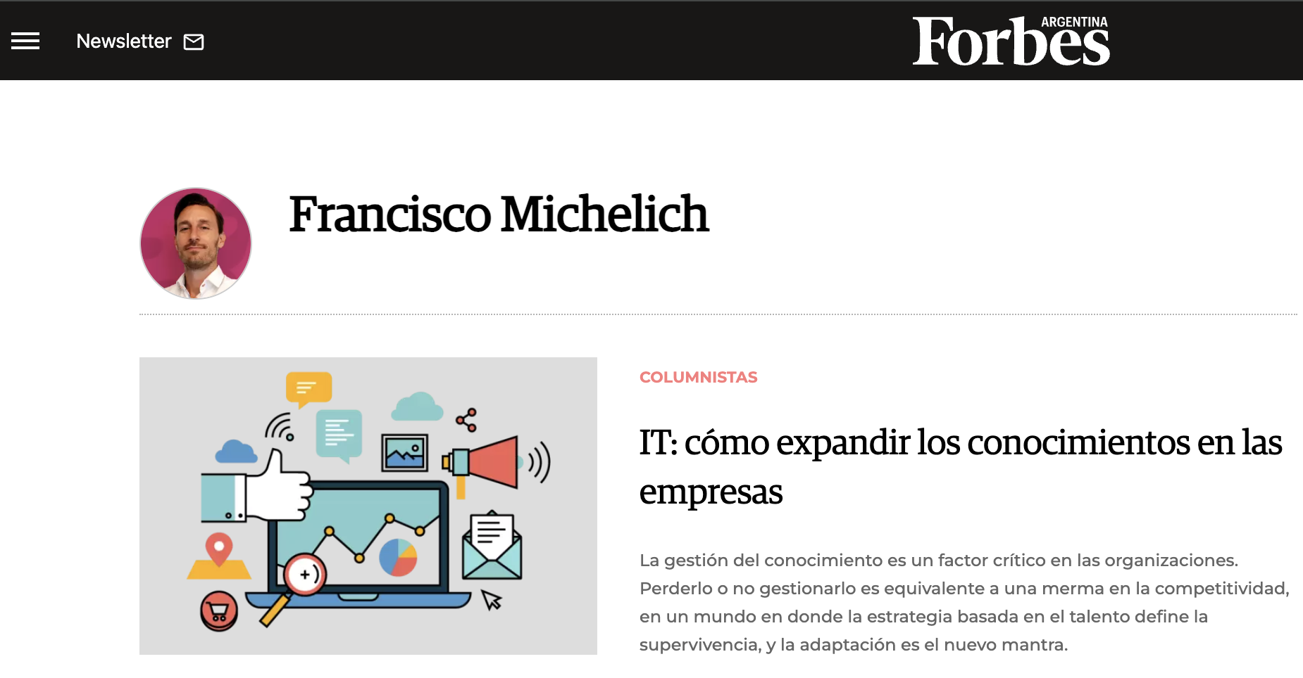 Francisco Michelich en Forbes